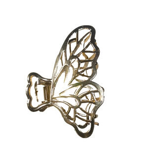 Gold Tone Butterfly Claw Clip Spring